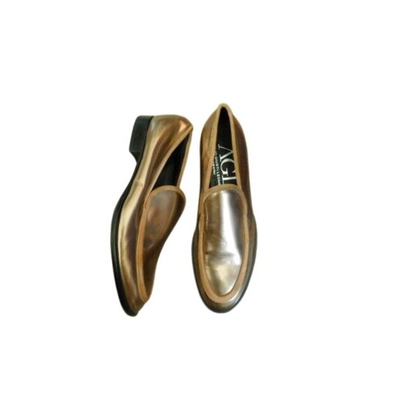 AGL Attilio Giusti Leombruni Size 38.5 US 8 Designer Loafer Shoes - Picture 1 of 4